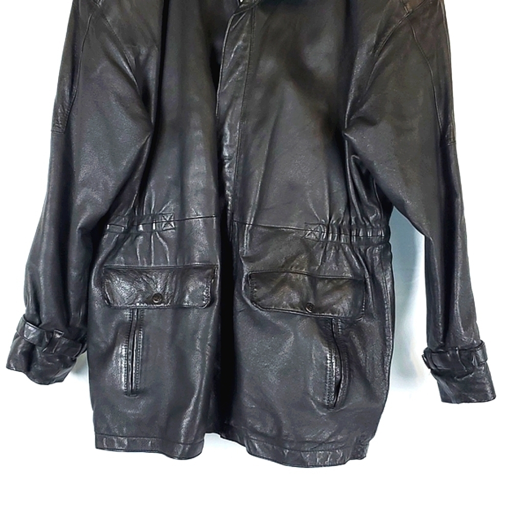 Vintage Phase 2 Black Leather Jacket - Picture 3 of 11